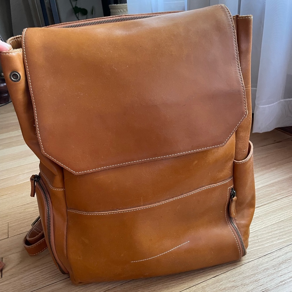 Atlas Supply Co. Leather Backpack